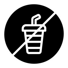 no drink glyph icon