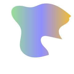 Futuristic Abstract Shapes Gradient Decor 