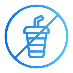 no drink gradient icon
