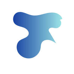 Futuristic Abstract Shapes Gradient Decor 