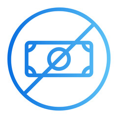 cashless gradient icon