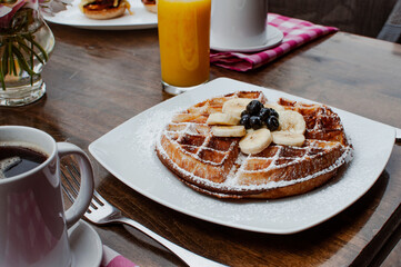 Desayuno al aire libre.