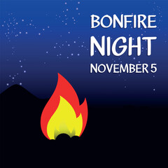 Bonfire Night. Design suitable for greeting card poster and bannerc