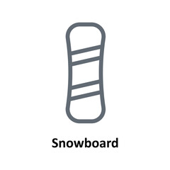 Snowboard Vector  Outline Icons. Simple stock illustration stock