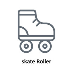 skate Roller Vector  Outline Icons. Simple stock illustration stock