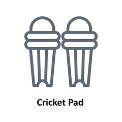 Cricket Pad Vector  Outline Icons. Simple stock illustration stock