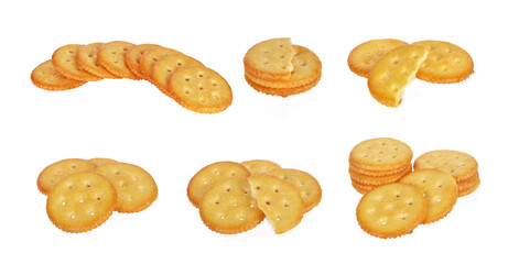 crackers isolated on white background