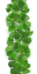 Shamrock Seamless Garland. St. Patrick's Day Design for Print, Ornament, and Decoration.