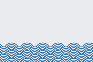 日本風イラスト背景☆青海波・麻の葉模様☆ベクター素材