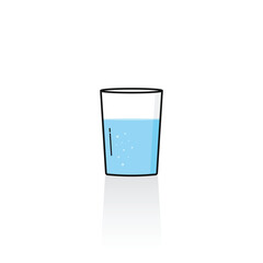 Glass of water isolated vector graphics