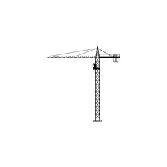 Tower crane icon isolated vector graphics