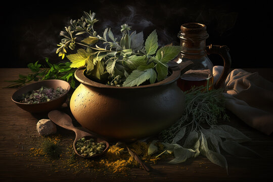 Kr&auml;uter Zubereitung in der K&uuml;che