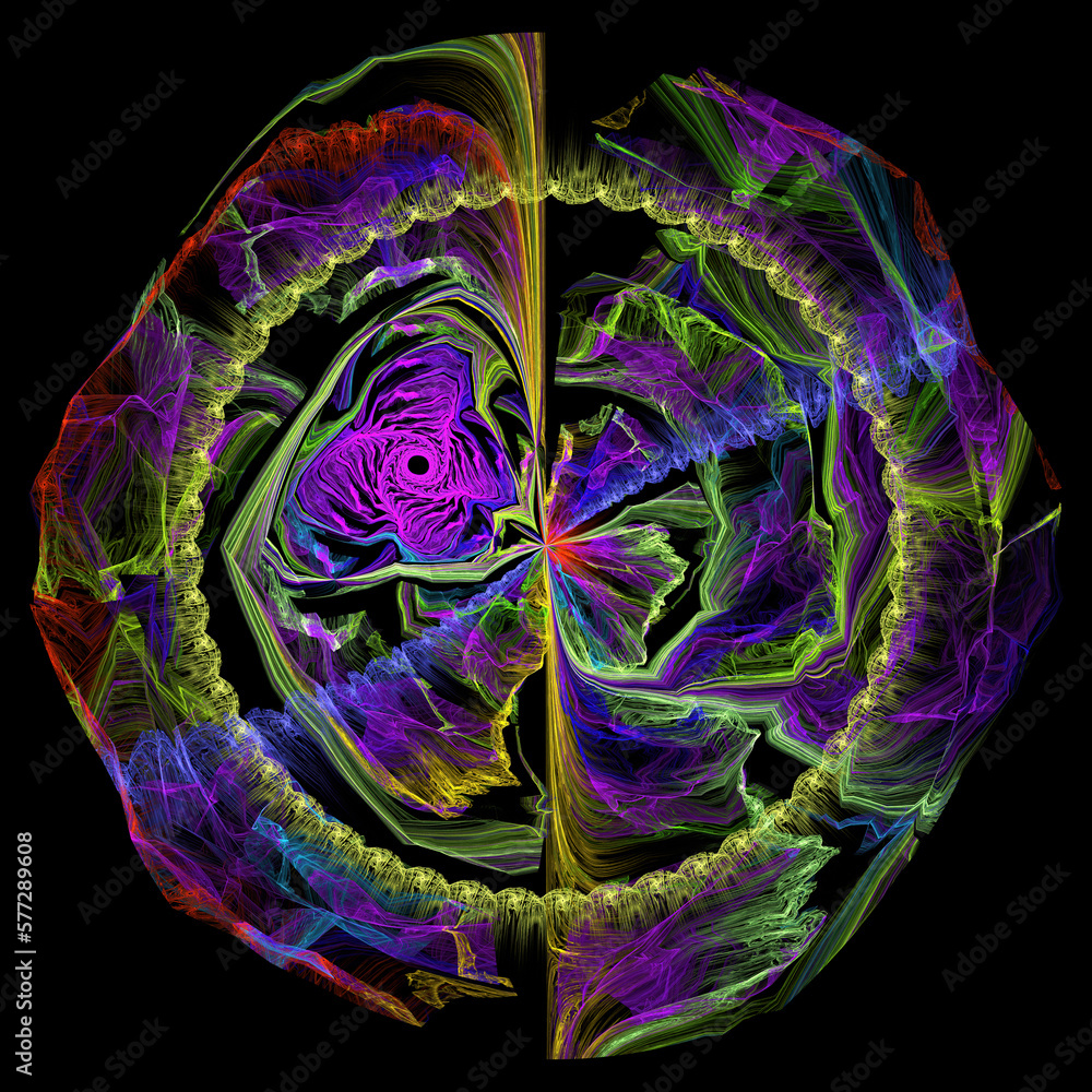 Poster digital fractal art computer generated 3d rendered graphics, abstract shapes and forms, beautiful fr