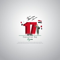 Vector illustration for happy evacuation day Syria