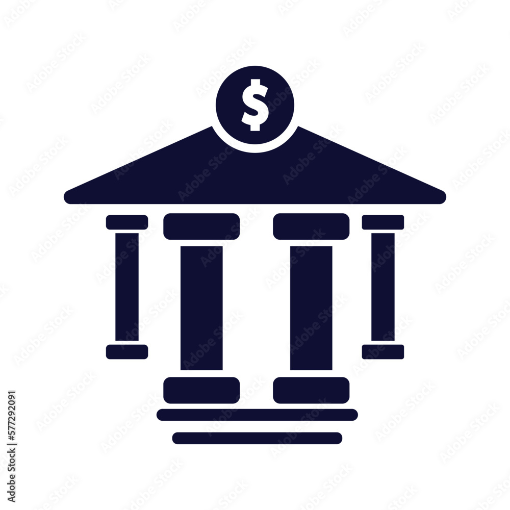 Poster financial bank icon vector