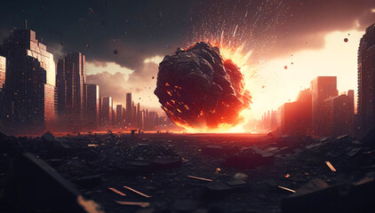 Catastrophic Impact - Asteroid Devastates City