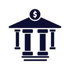 Financial bank icon vector