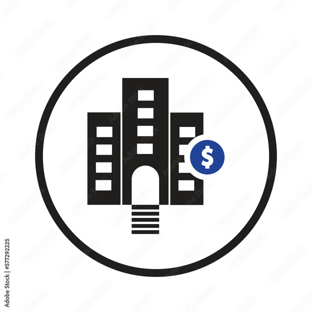 Wall mural financial bank icon vector