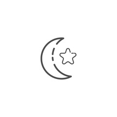 moon and stars icon vector