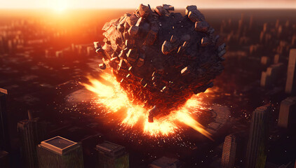 Catastrophic Impact - Asteroid Devastates City
