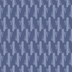 Japanese Embroidery Stripe Checkered Vector Seamless Pattern