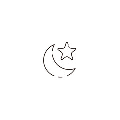 moon and stars icon vector