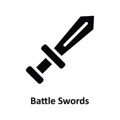 Battle Swords Vector  solid Icons. Simple stock illustration stock