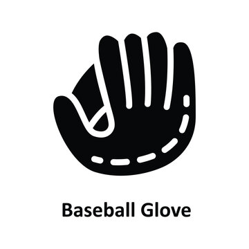 Baseball Glove Vector  solid Icons. Simple stock illustration stock