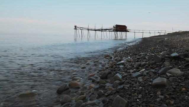 Dalyan which is a traditional pier for fishing at Tekirdag Turkey
