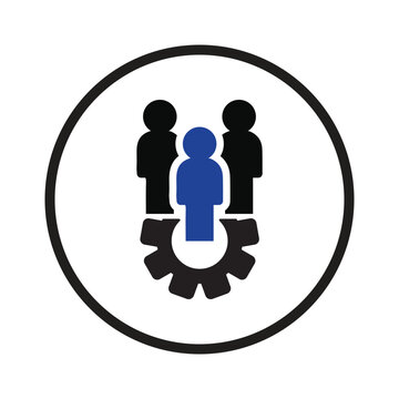 human management icon vector