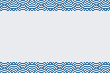 日本風イラスト背景☆青海波・麻の葉模様☆ベクター素材