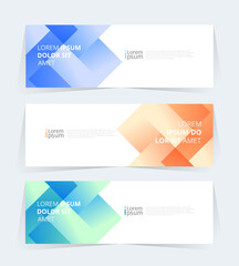 Geometric banner design with Vector presentation template.