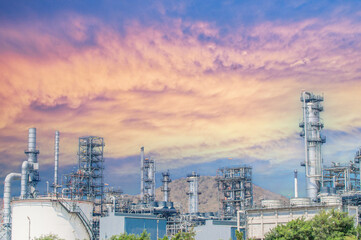 Industrial zone,The equipment of oil refining,Close-up of industrial pipelines of an oil-refinery plant,Detail of oil pipeline with valves in large oil refinery.