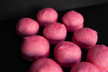 pink marshmallows sprinkled with sugar
