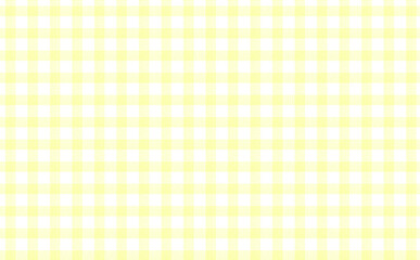 あわい黄色の手描き風チェックのイラスト