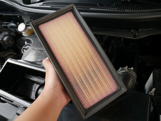 Installing Car Air Filter Replacing the Old Car Air Filter