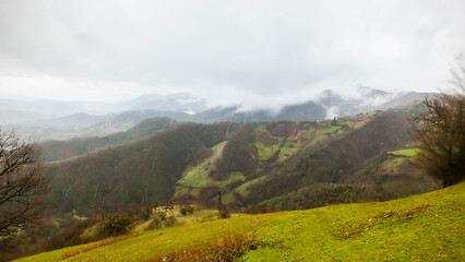 Naklejka premium wide angle landscape looks beautiful