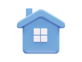 Home icon 3d rendering vector illustration