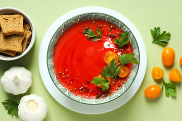 Dish made from tomatoes - tasty tomato soup