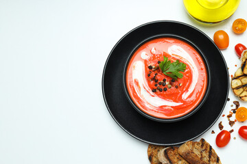 Dish made from tomatoes - tasty tomato soup
