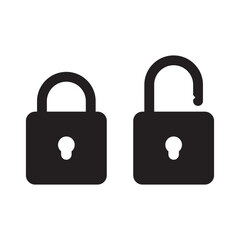 Lock icon , security symbol isolated vector illustration.