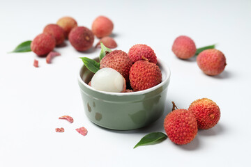 Concept of tasty and delicious exotic fruit - Lychee