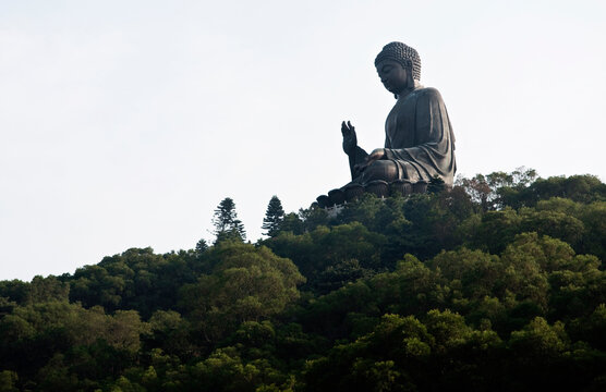 The Tian Tan Buddha, more commonly known as the bronze Big Buddha statue

at Po Lin Monastery in Hong Kong, China.