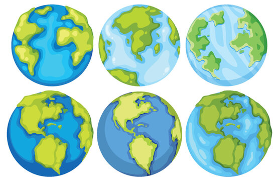 Earth globe planets collection