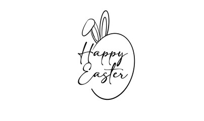 vector happy easter text 