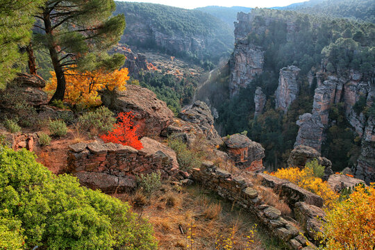 Autum. The shrine of the Virgen de la Hoz. Molina de Arag&Atilde;&sup3;n. Alto Tajo Natural Park. Guadalajara. Spain