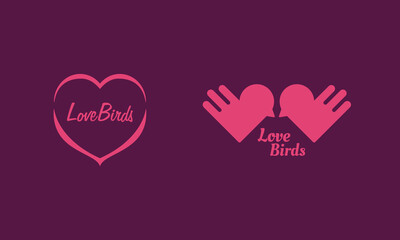 Logo set for dating or matchmaking