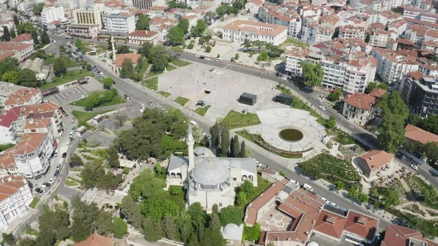 Aerial view of Tekirdag City landscape. 4K Footage in Turkey