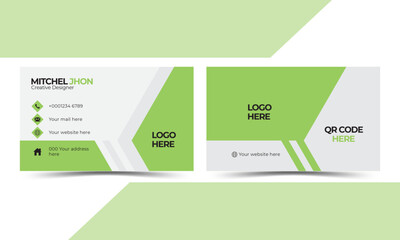 Clean and modern creative Professional  double sided business card design template