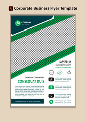 Corporate Business Flyer Template, A4 Size with Bleed Vector design
